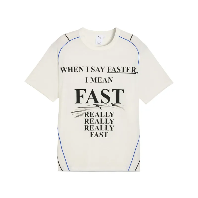 Nine To Five Mesh Graphic Crew Neck Short Sleeve T-Shirt made by Puma