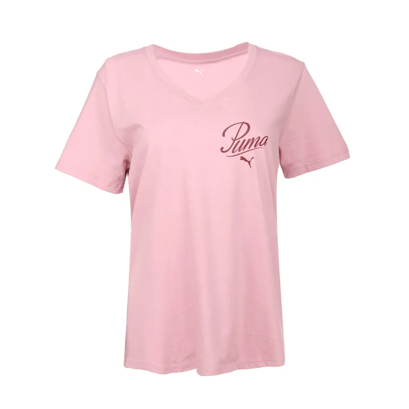 Essentials Script V-Neck Tee made by Puma