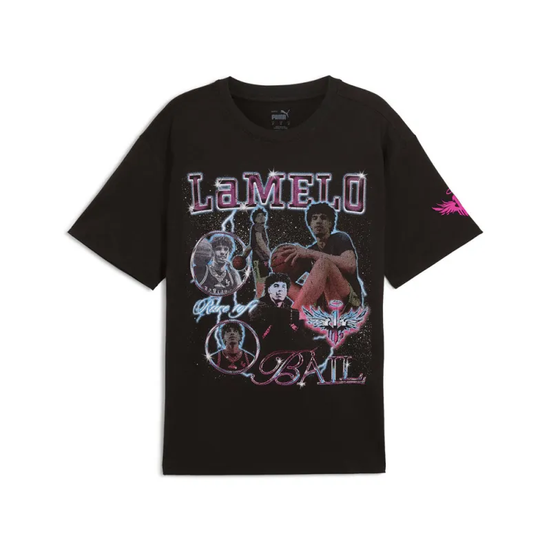 Melo Iridescent Hornets Graphic Crew Neck Short Sleeve T-Shirt made by Puma