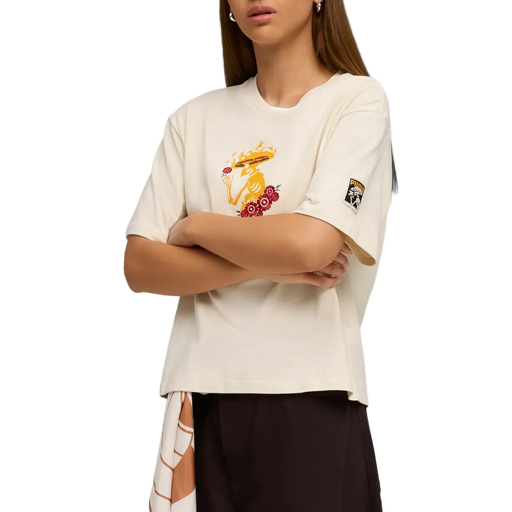 Wardrobe Essentials Dia De Muertos Relaxed Crew Neck Short Sleeve T-Shirt sold by Shoebacca product image thumbnail 5