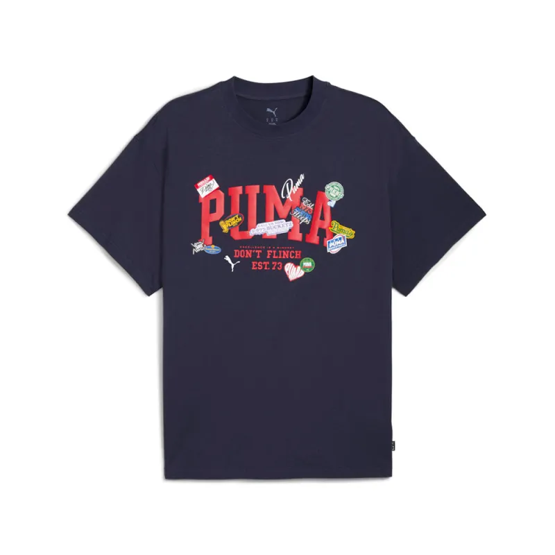 Sticker Pack Graphic Crew Neck Short Sleeve T-Shirt made by Puma
