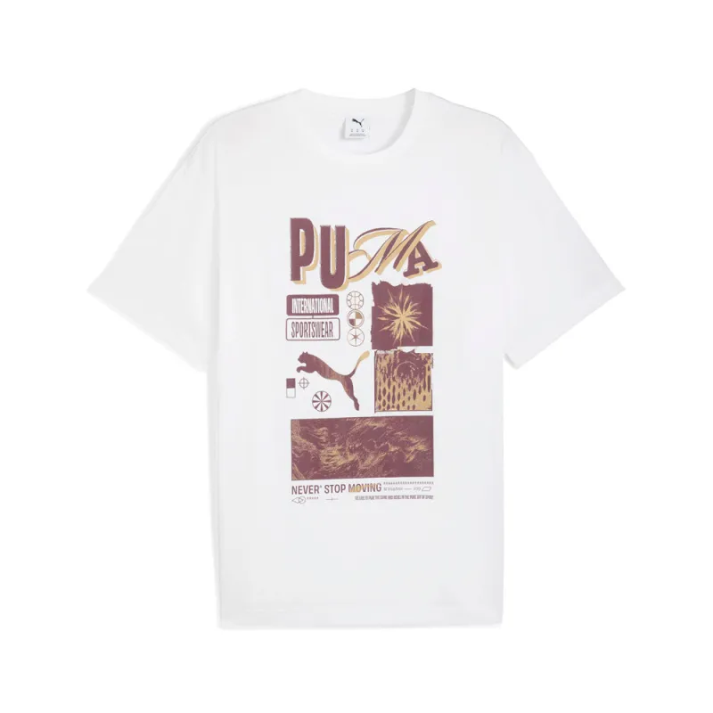 Graphic Sportswear Relaxed Crew Neck Short Sleeve T-Shirt made by Puma