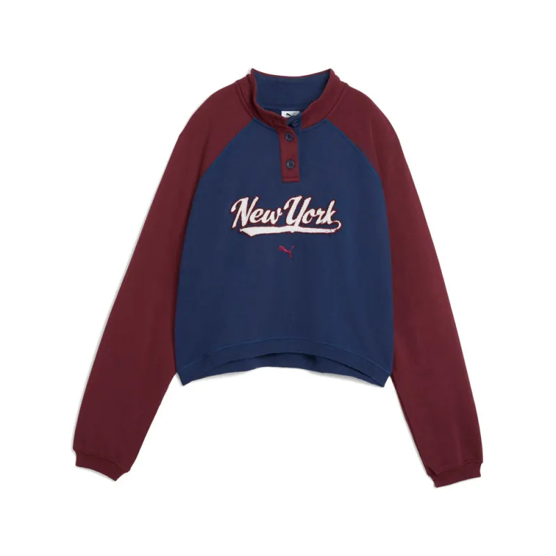 Wardrobe Essentials NYC Henley Crew Neck Sweatshirt made by Puma