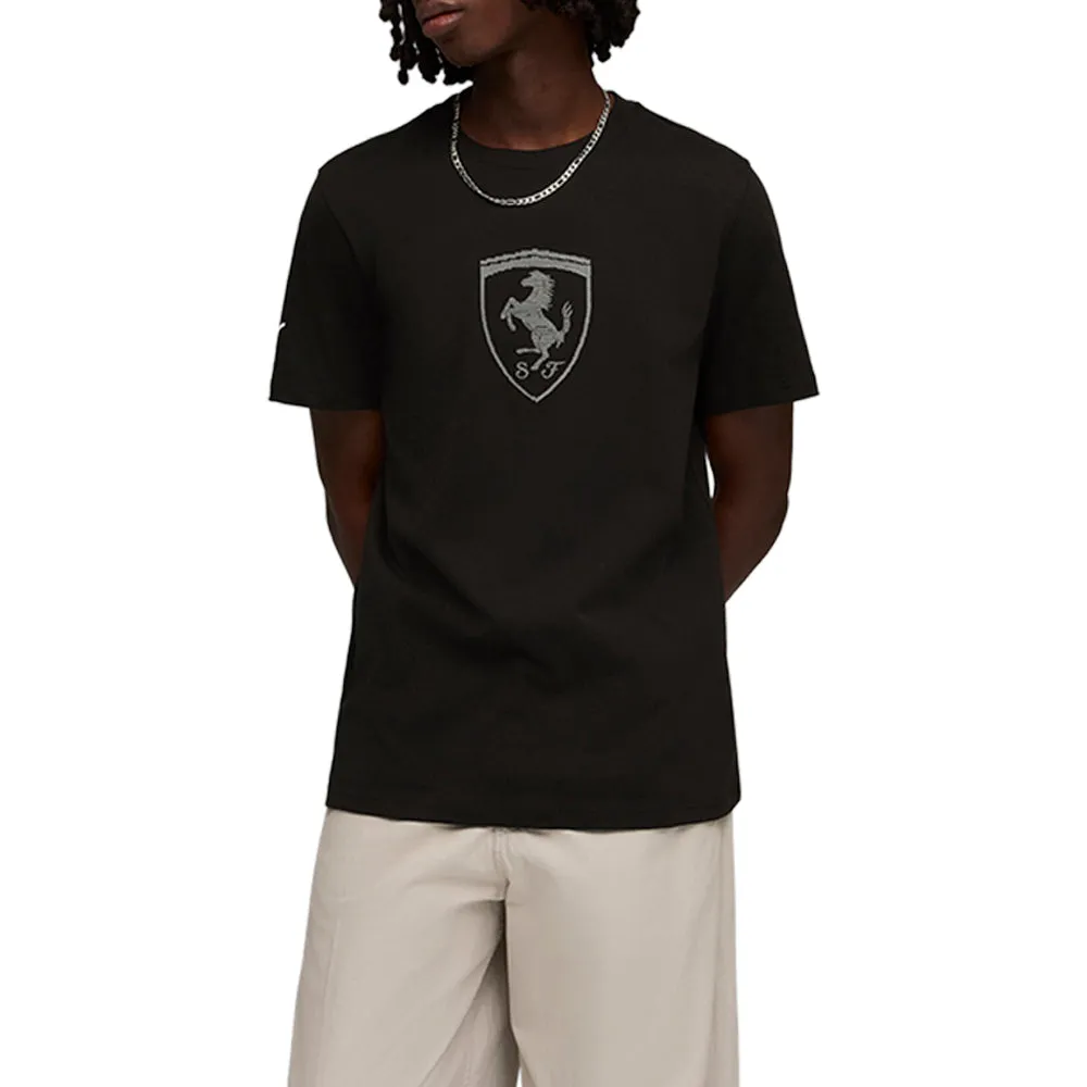 Scuderia Ferrari Tonal Shield Graphic Crew Neck Short Sleeve T-Shirt sold by Shoebacca product image thumbnail 3