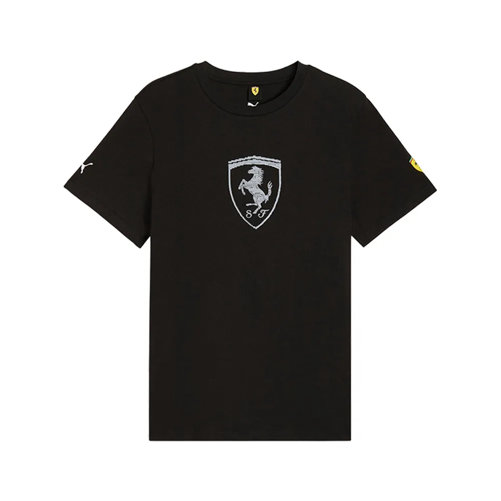 Scuderia Ferrari Tonal Shield Graphic Crew Neck Short Sleeve T-Shirt sold by Shoebacca