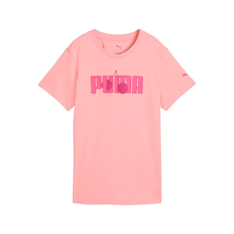 Cherry Graphic Crew Neck Short Sleeve T-Shirt made by Puma