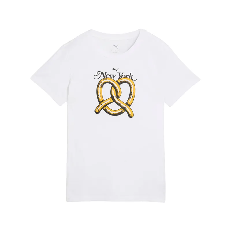 Graphics NYC Pretzel Crew Neck Short Sleeve T-Shirt made by Puma