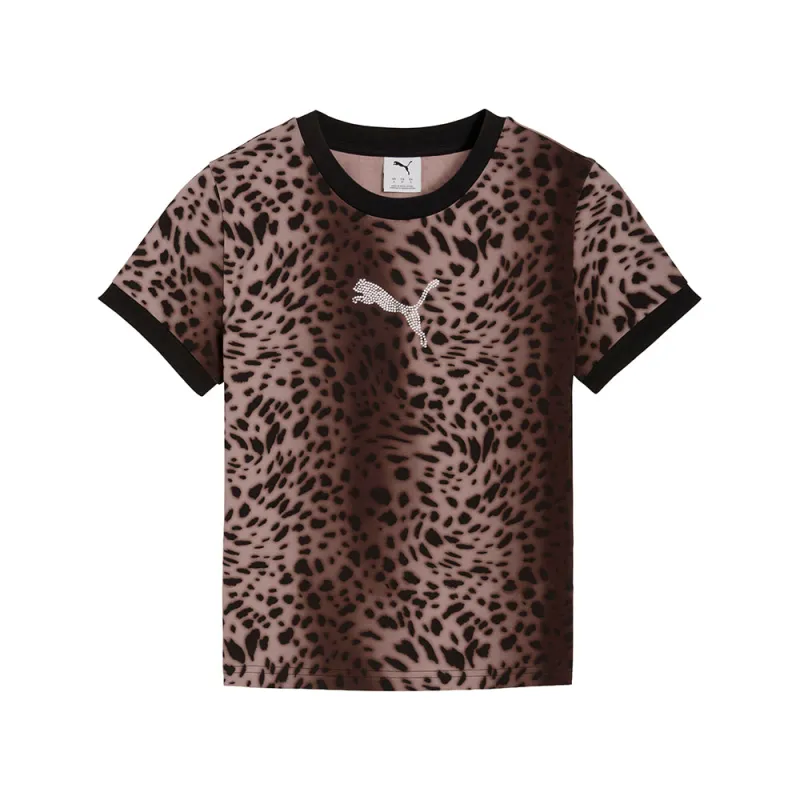 Leopad Luxe Slim Crew Neck Short Sleeve T-Shirt made by Puma