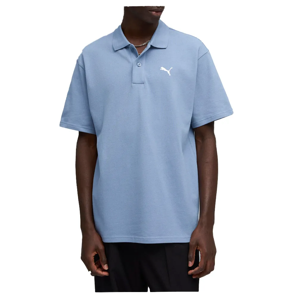 Wardrobe Essentials Relaxed Pique Polo Shirt sold by Shoebacca