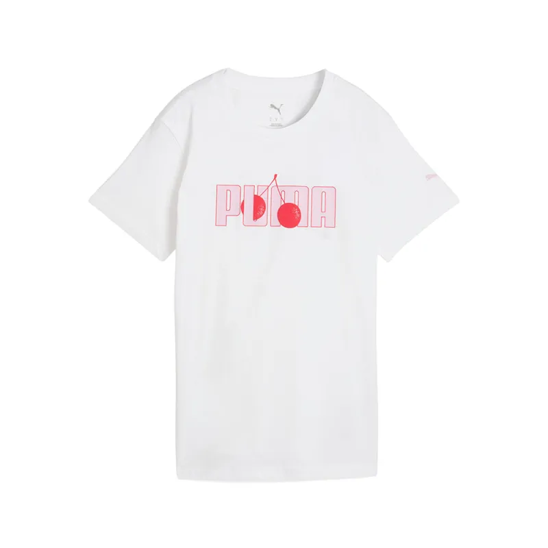 Cherry Graphic Crew Neck Short Sleeve T-Shirt made by Puma
