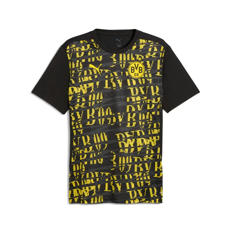 BVB Pre-match Crew Neck Short Sleeve Soccer Jersey made by Puma