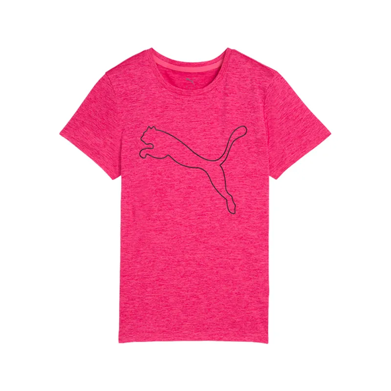 Train All Day Essentials Heather Logo Crew Neck Short Sleeve T-Shirt made by Puma