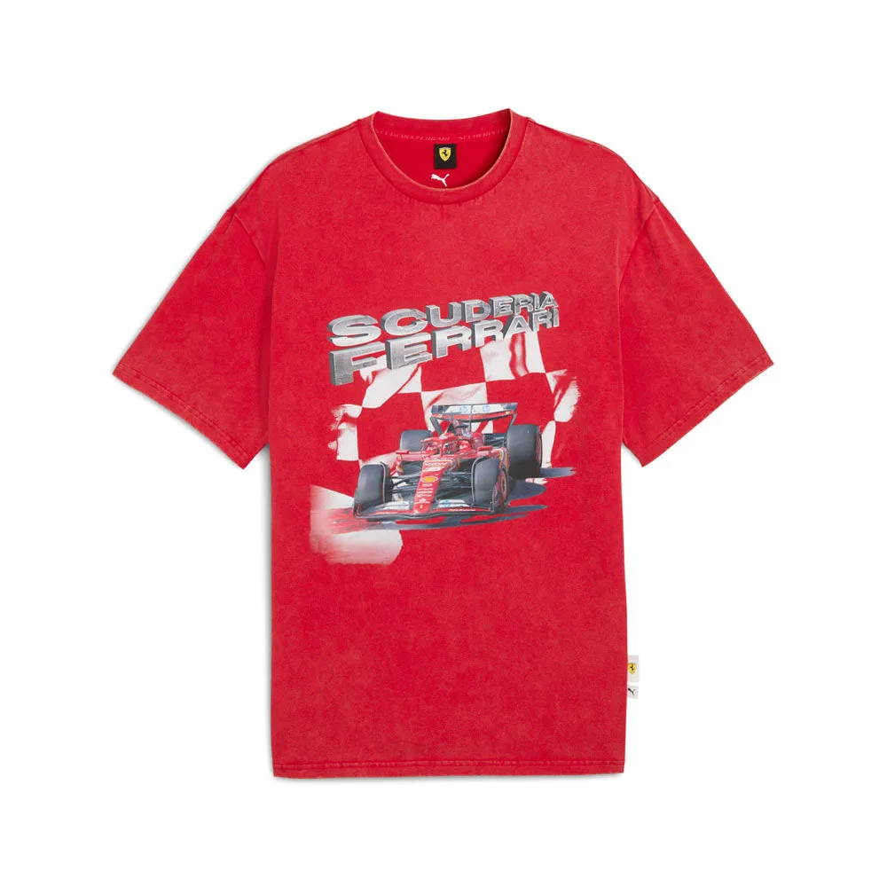 Scuderia Ferrari Sportswear Graphic Crew Neck Short Sleeve T-Shirt sold by Shoebacca