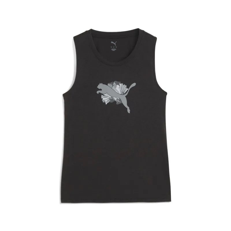 Floral Ribbon Graphic Crew Neck Athletic Tank Top made by Puma