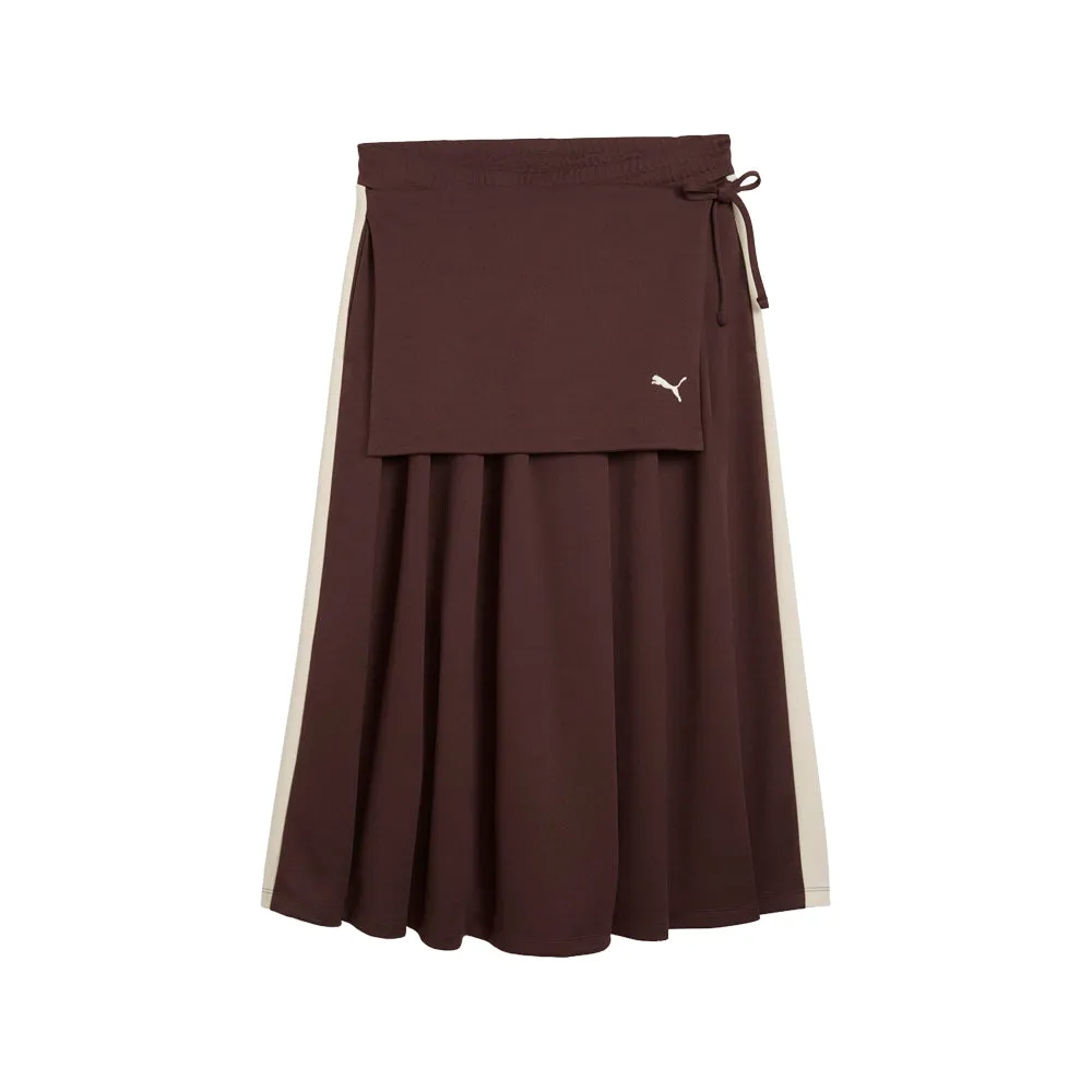 T7 Midi Pleated Skirt sold by Shoebacca