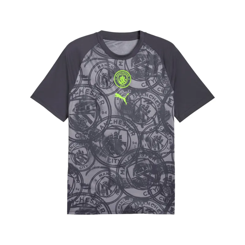 Manchester City Warm Up Crew Neck Short Sleeve Soccer Jersey made by Puma