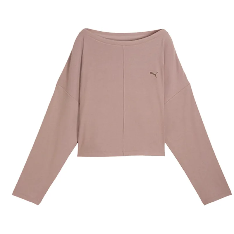 Cloudspun Rib Slouch Crew Neck Long Sleeve Athletic T-Shirt made by Puma