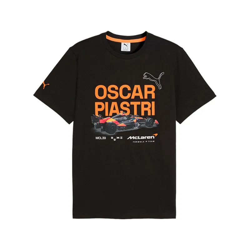 Mclaren X Racing Driver Piastri Graphic Crew Neck Short Sleeve T-Shirt made by Puma