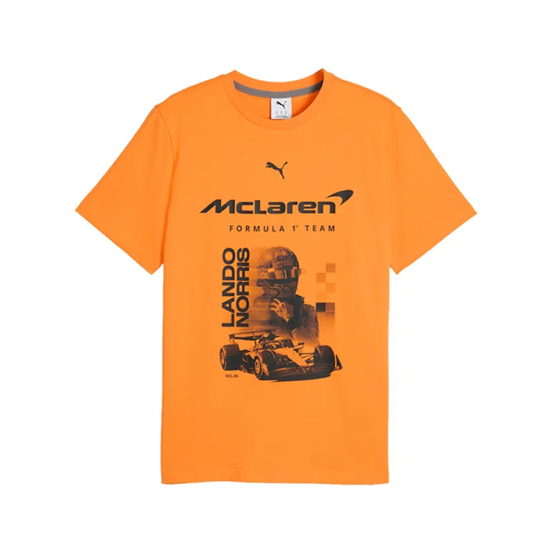 Mclaren Racing Driver Norris Graphic Crew Neck Short Sleeve T-Shirt made by Puma