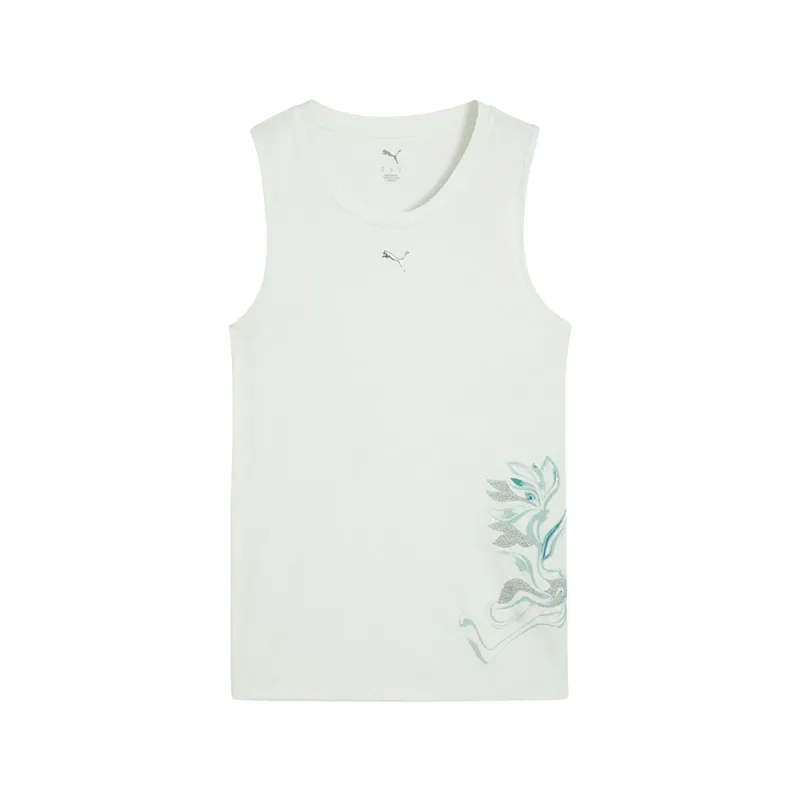 Green Terrains Crew Neck Athletic Tank Top made by Puma