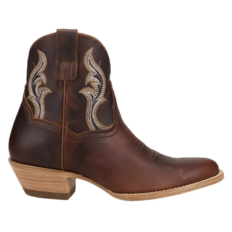 Rustic Charm Zippered Round Toe Cowboy Booties made by Shoebacca