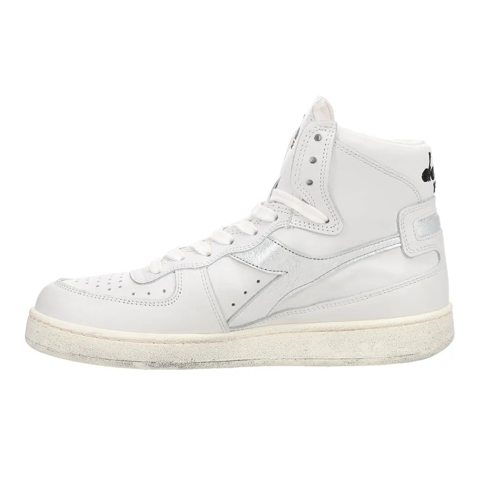 Mi Basket Used Perforated Metallic High Top Sneakers sold by Shoebacca product image thumbnail 3
