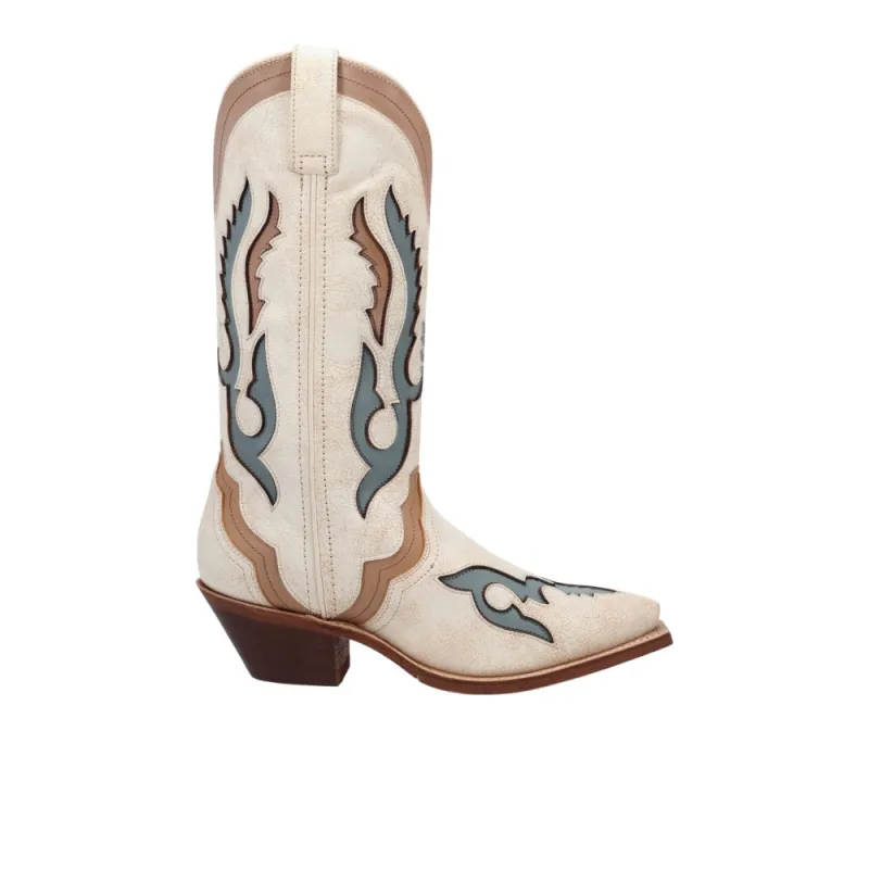 Honky-Tonk Halo Snip Toe Pull On Cowboy Boots made by Laredo