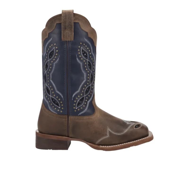 Dragonfly Square Toe Pull On Cowboy Boots made by Laredo