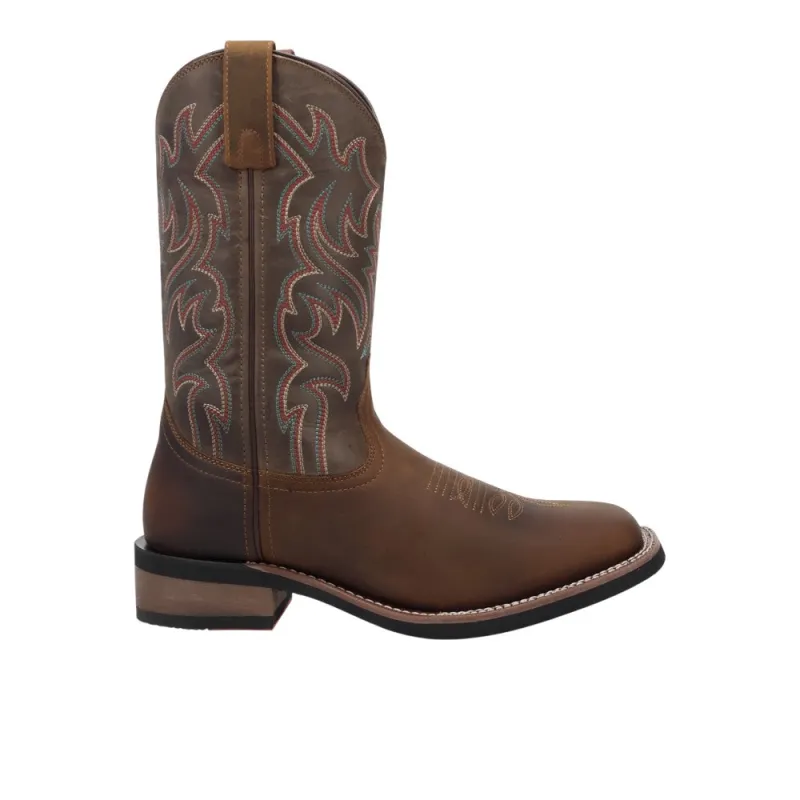 Decatur Leather Pull On Square To Cowboy Boots made by Laredo