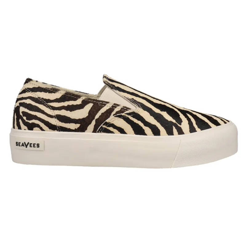 Baja Zebra Slip On Platform Sneakers made by SeaVees
