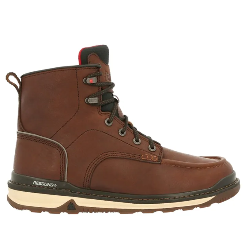 Rams Horn Unlined Work Wedge Boots made by Rocky