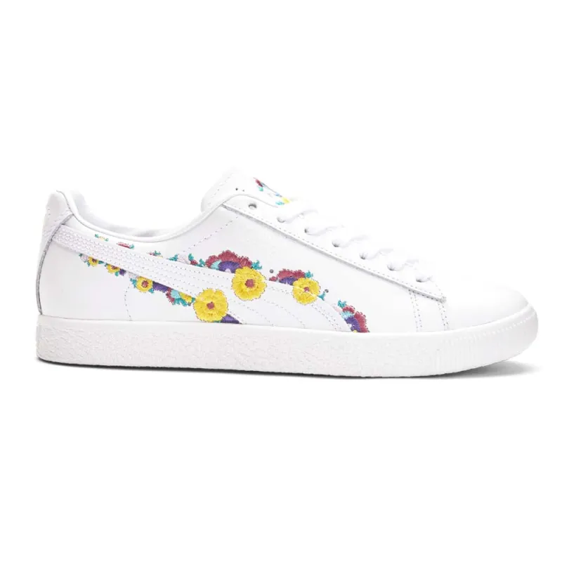 Clyde NYC Floral Lace Up Sneakers made by Puma