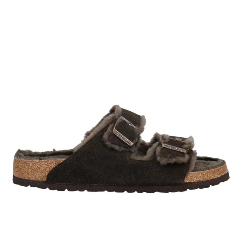 Arizona Shearling Suede Leather Sandals made by Birkenstock