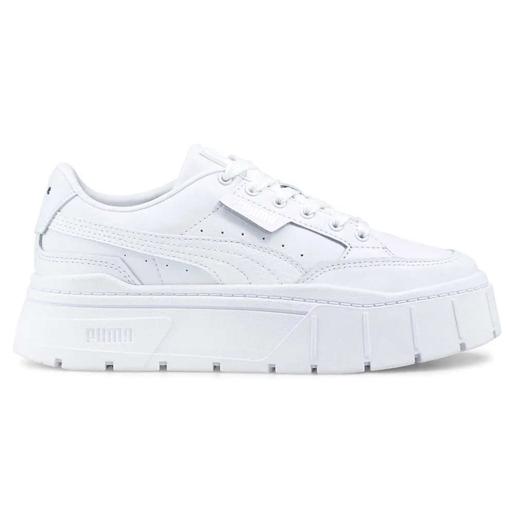 Mayze Stack Leather Platform Lace Up Sneakers sold by Shoebacca