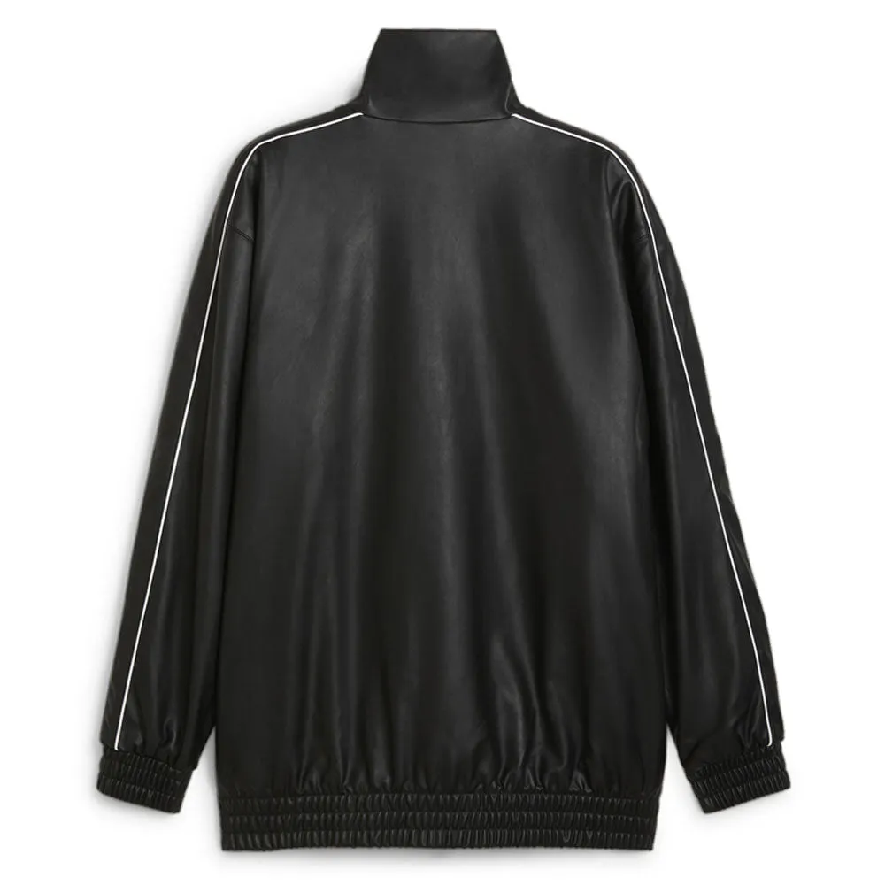 T7 Oversized Pleather Full Zip Track Jacket sold by Shoebacca product image thumbnail 2