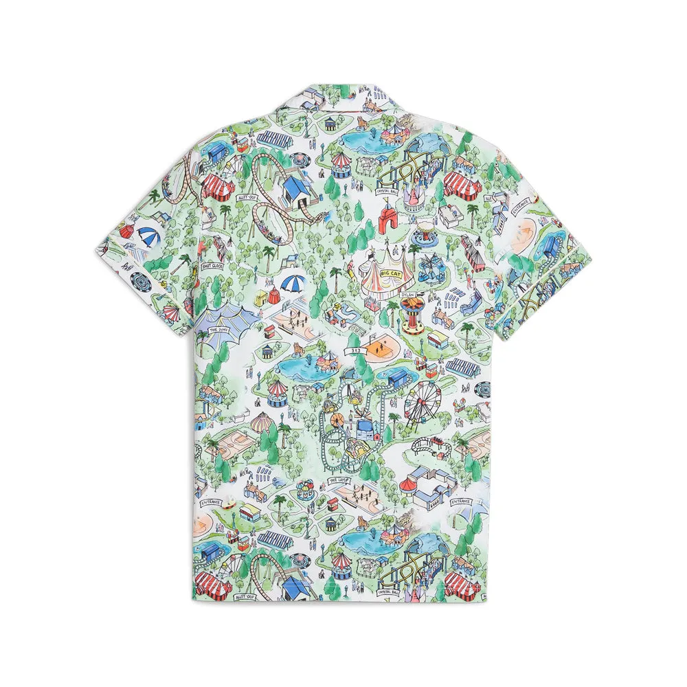 The Fairgrounds Resort Graphic Collared Short Sleeve Button Up Shirt sold by Shoebacca product image thumbnail 2