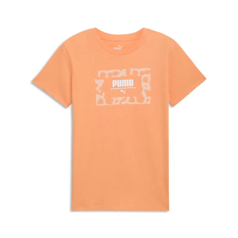 Cheetah Box Crew Neck Short Sleeve T-Shirt made by Puma