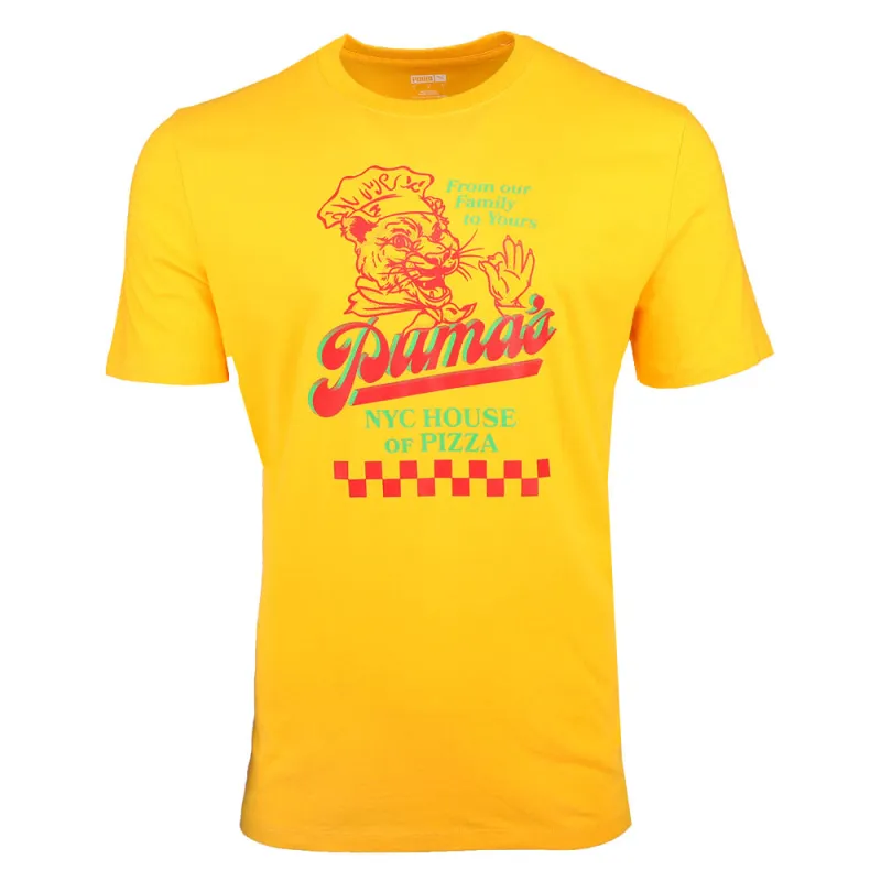 NYC House Of Pizza Graphic Crew Neck Short Sleeve T-Shirt made by Puma