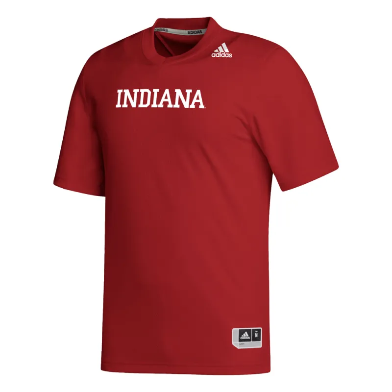 Indiana Hoosiers Crew Neck Short Sleeve T-Shirt made by Adidas