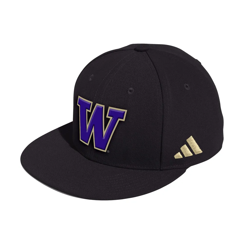 Washington Huskies Fitted Wool Flat Brim Cap sold by Shoebacca