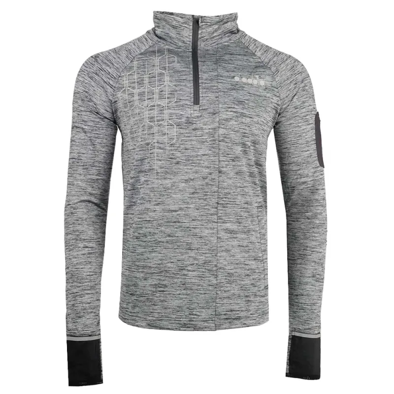 Warm Up Winter Sweat Be One Running Mock Neck Long Sleeve Pullover Shirt made by Diadora