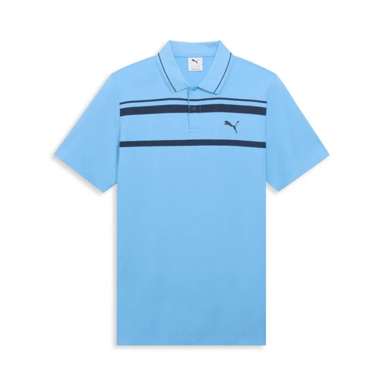 Essentials Elevated Striped Short Sleeve Polo Shirt made by Puma