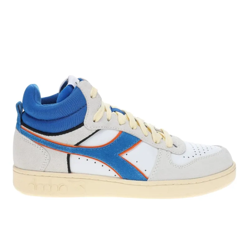 Magic Basket Demi Cut Suede Leather Lace Up Sneakers made by Diadora