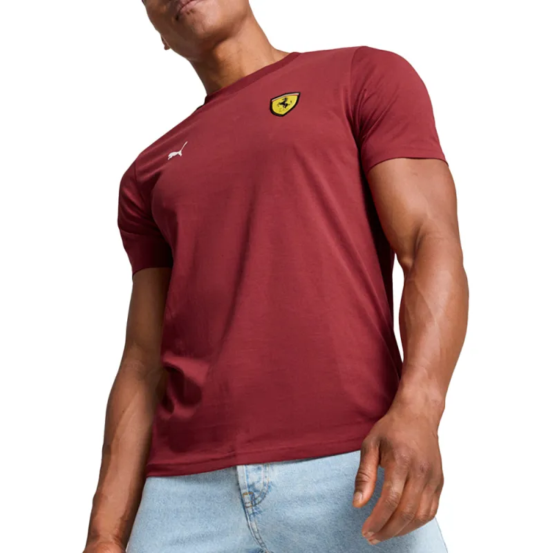 Scuderia Ferrari Race Colored Shield Crew Neck Short Sleeve T-Shirt made by Puma