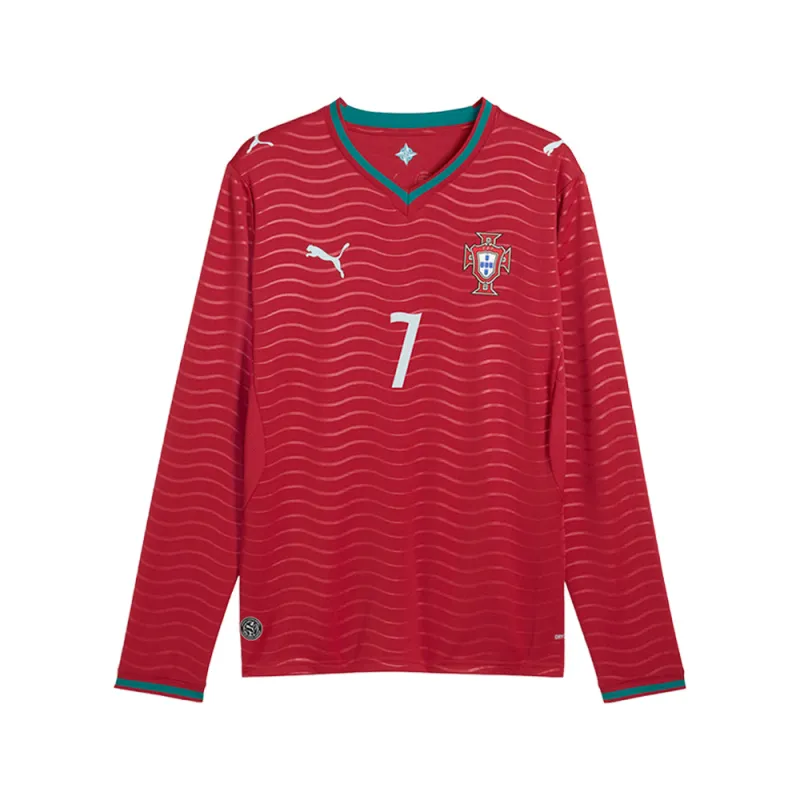 Portugal Crew Neck Long Sleeve Home Player Jersey Replica made by Puma