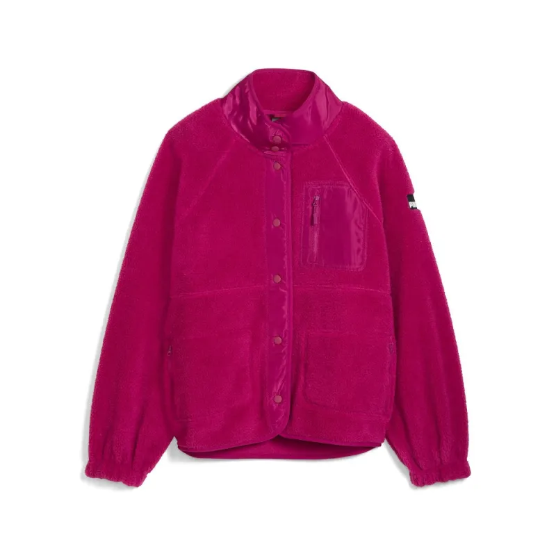Sherpa Fleece Pocket Full Zip Jacket made by Puma