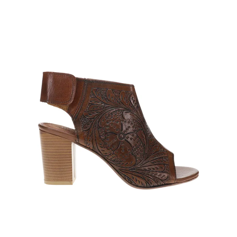 Mika Hook And Loop Block Heel Sandals made by Roper