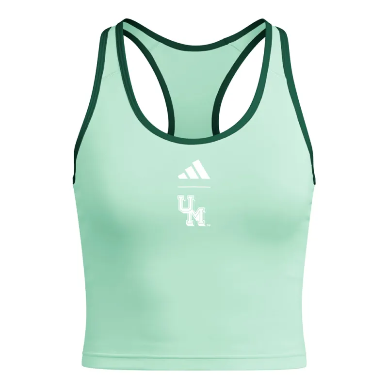 Train Essentials Miami Hurricanes Racerback Tank Top made by Adidas