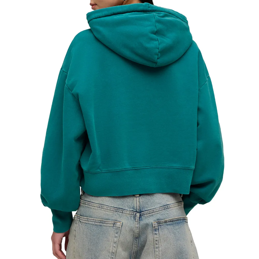 NYC Wardrobe Essentials Boxy Cropped Pullover Hoodie sold by Shoebacca product image thumbnail 4