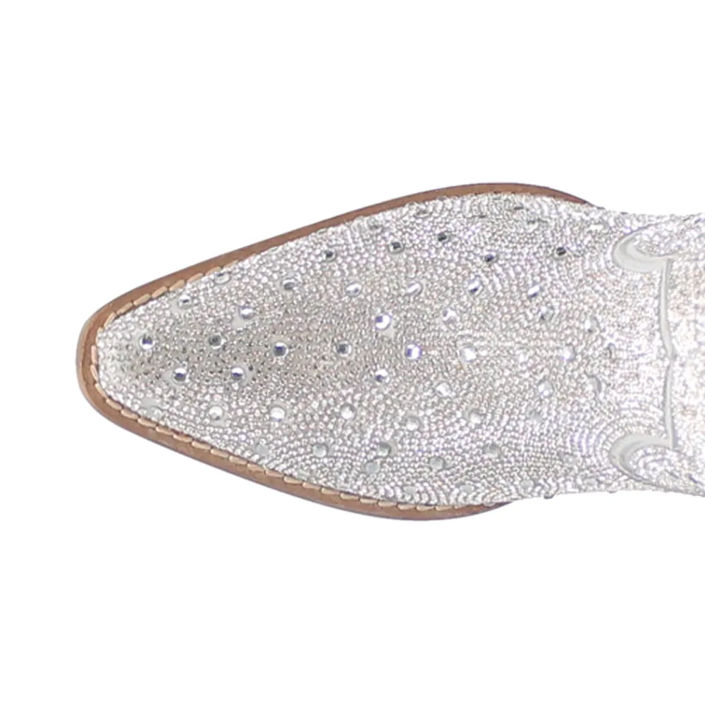 Silver Dollar Rhinestone Round Toe Pull On Boots sold by Shoebacca product image thumbnail 4